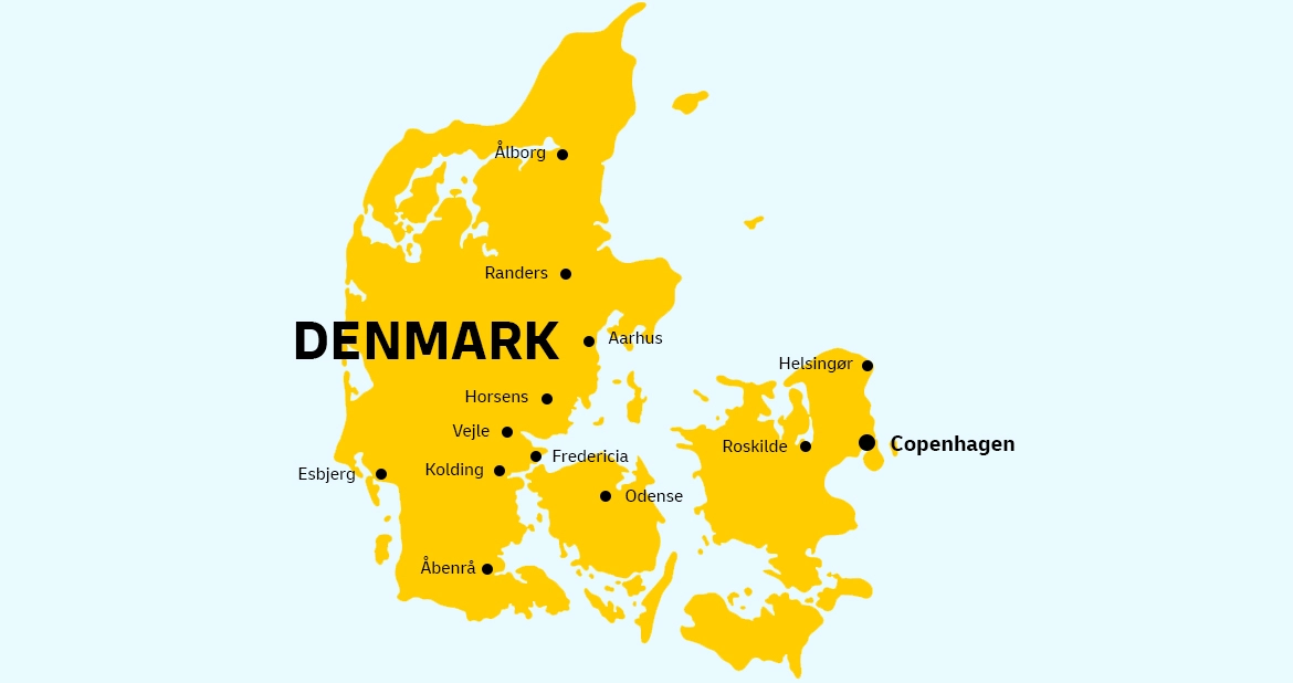 Denmark country map