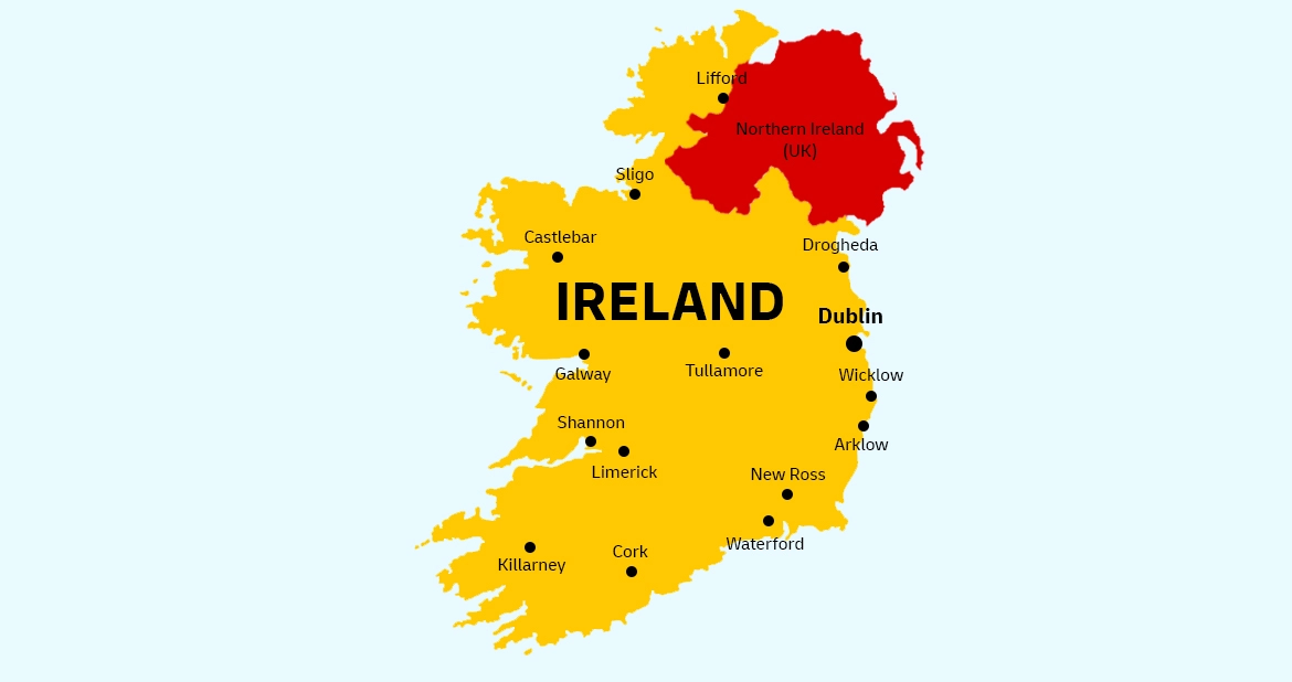 Ireland country map