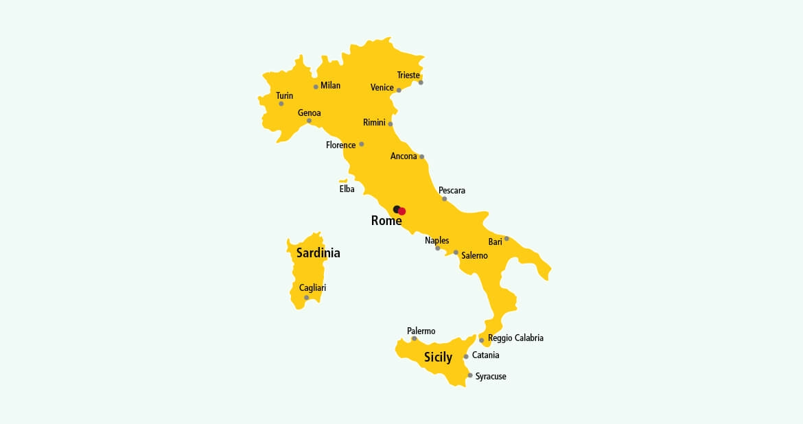 Parcel delivery to Italy with DHL