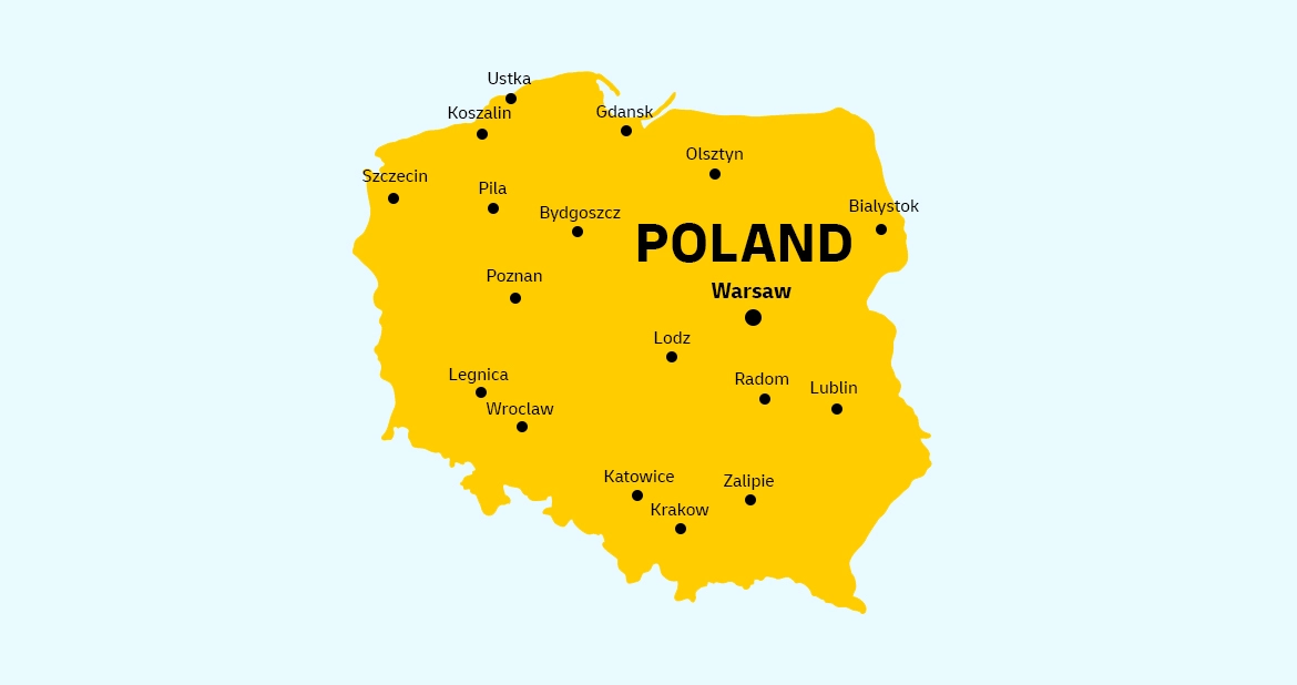 Poland country map