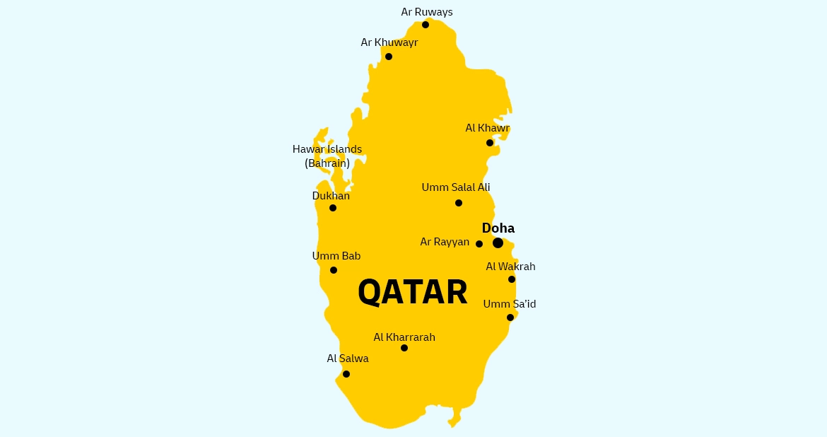 Qatar Country Map