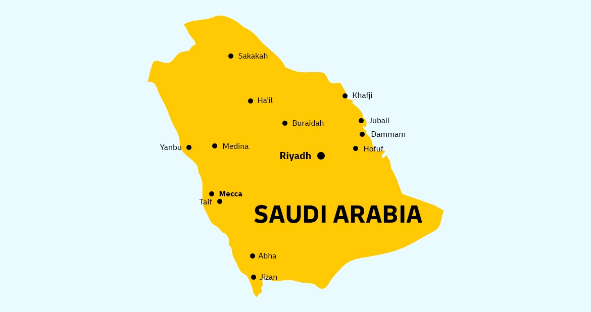 Saudi Arabia Country Map