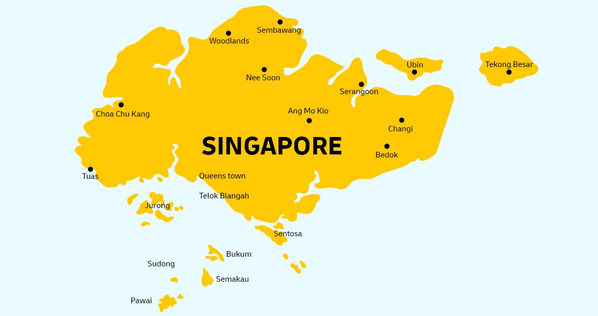 Singapore Country Map