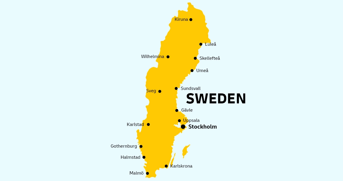 Sweden country map
