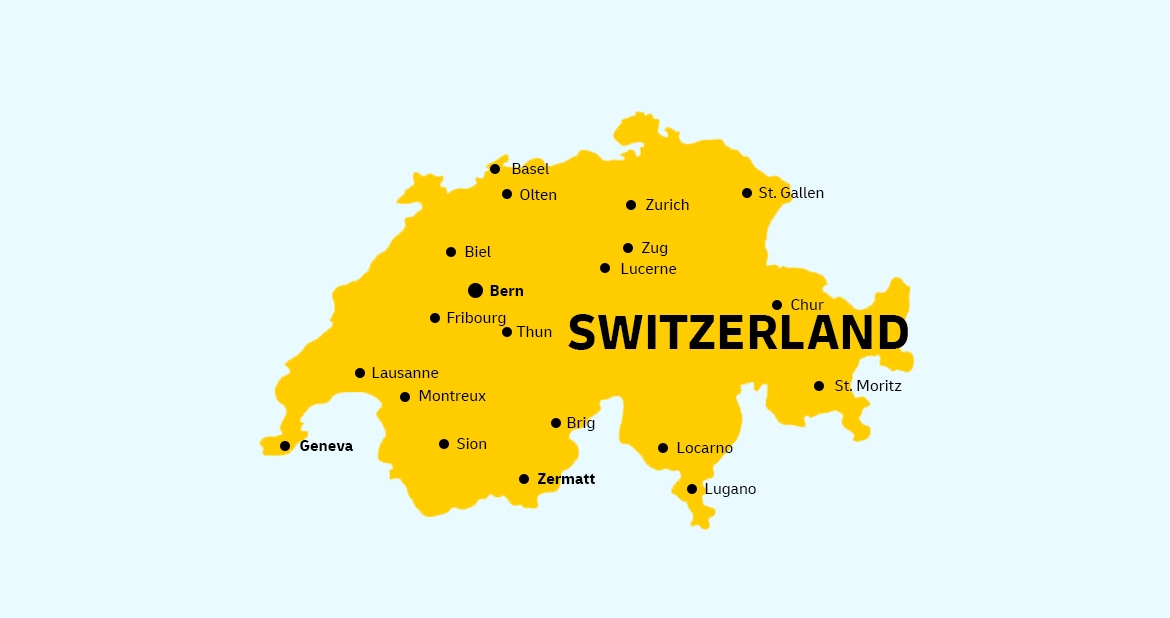 Switzerland Country Map
