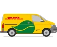 DHL-branded electric delivery van